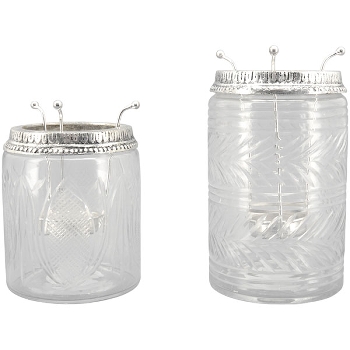 WindLicht Iride, transparent, Glas, Metall, 10x10x12 cm