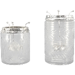 WindLicht Iride, transparent, Glas, Metall, 10x10x16 cm