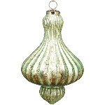 Ornament Iride, grün, Glas, 14x14x20 cm