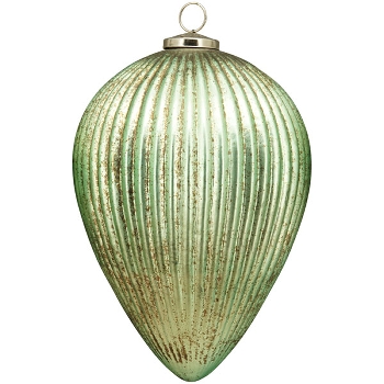 Ornament Iride, grün, Glas, 23x23x30 cm