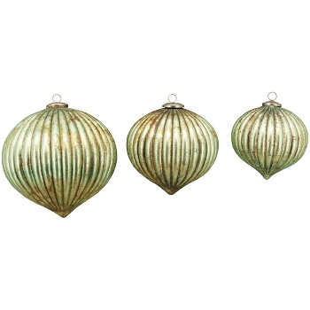Ornament Iride, grün, Glas, 20x20x20 cm