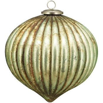 Ornament Iride, grün, Glas, 20x20x20 cm