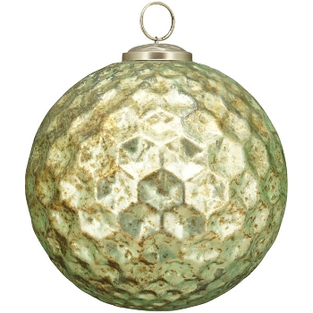 Ornament Iride, grün, Glas, 20x20x20 cm