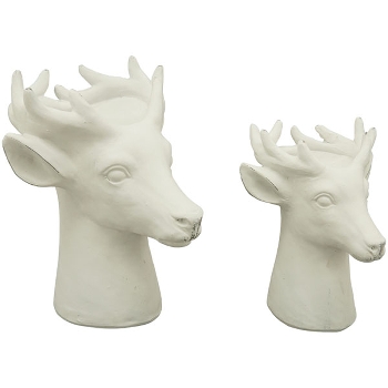 PflanzRentier MITE, weiß, Polyresin, 17,5x17,5x23 cm