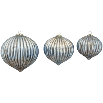 Ornament Iride, blau, Glas, 24x24x23 cm