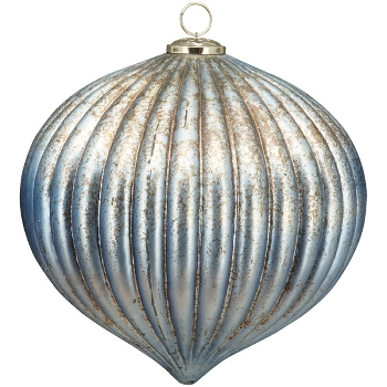 Ornament Iride, blau, Glas, 24x24x23 cm