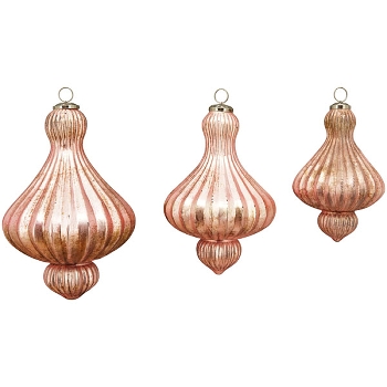 Ornament Iride, pink, Glas, 16,5x16,5x26 cm