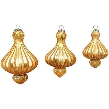 Ornament Iride, gold, Glas, 14x14x20 cm