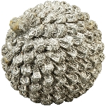 Zapfen ArgenT, silber, Polyresin, 14x13x13 cm