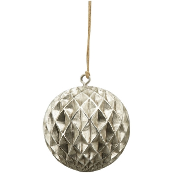 KugelHänger ArgenT, silber, Polyresin, 12,5x12,5x14,5 cm