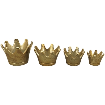 Krone Aurum, gold, Stoneware, 9,5x9,5x7,5 cm