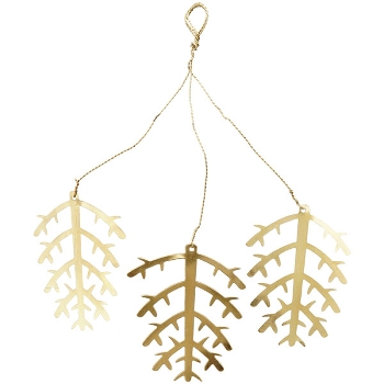 BlattHänger Doré, gold, Metall, 6x1x7,5 cm