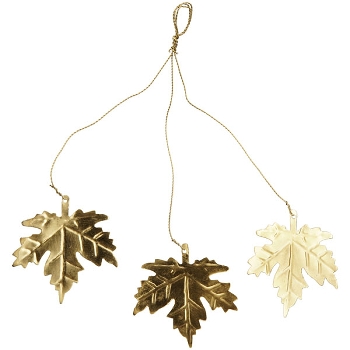 BlattHänger Doré, gold, Metall, 6,5x1x6,5 cm