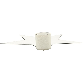 KerzenHalter ClairBlanc, weiß, Metall, 13x13x2,5 cm