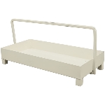Tablett ClairBlanc, weiß, Metall, 44,5x20,5x20,5 cm