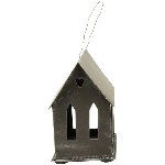 HausWindLicht Sobre, schwarz, Metall, 12,5x7,5x11 cm