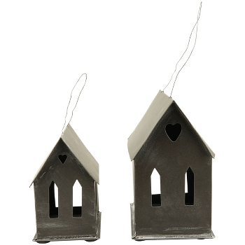 HausWindLicht Sobre, schwarz, Metall, 17,5x9x15 cm