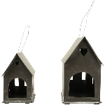HausWindLicht Sobre, schwarz, Metall, 17,5x9x15 cm