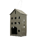 HausWindLicht Sobre, schwarz, Metall, 19,5x15,5x35,5 cm