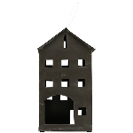 HausWindLicht Sobre, schwarz, Metall, 19,5x15,5x35,5 cm