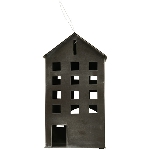 HausWindlicht Sobre, schwarz, Metall, 19,5x15,5x35,5 cm