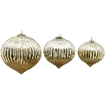 Ornament Iride, Ombre gold, Glas, 20x20x20 cm