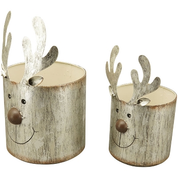 WindLicht Teal, silber, Metall, 9,5x9,5x17,5 cm