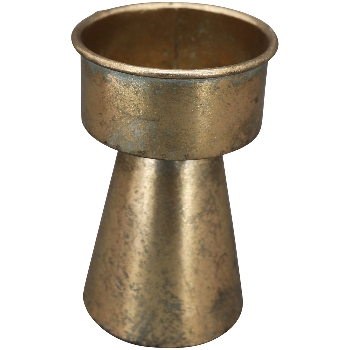 TeelichtHalter Doré, gold, Metall, 9x9x14 cm