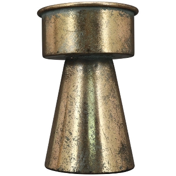 TeelichtHalter Doré, gold, Metall, 9x9x14 cm