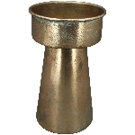 TeelichtHalter Doré, gold, Metall, 11,5x11,5x19 cm