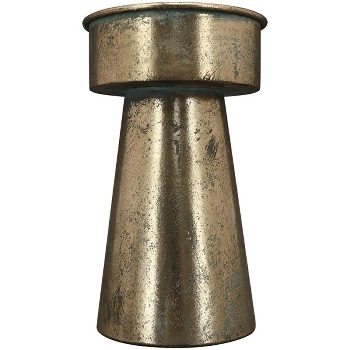 TeelichtHalter Doré, gold, Metall, 11,5x11,5x19 cm