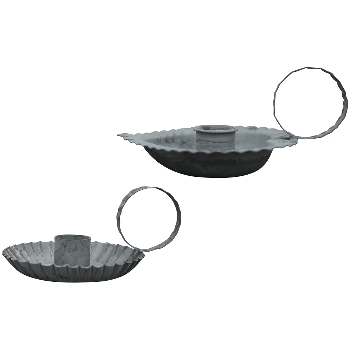 KerzenHalter Junker, zink, Metall, 11x9x6 cm, 12x9x5,5 cm