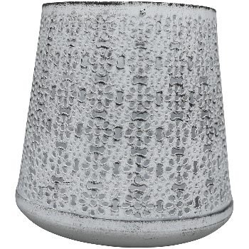 WindLicht ClairBlanc, weiß, Metall, 9,5x9,5x13 cm