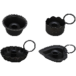 KerzenHalter Sobre, schwarz, Metall, 8,5x6,5x4,5 cm