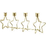 KerzenHalter Doré, gold, Metall, 41,5x11,5x14 cm