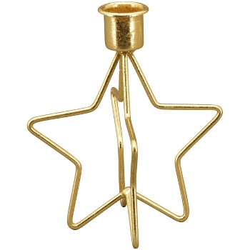KerzenHalter Doré, gold, Metall, 12x12x13,5 cm