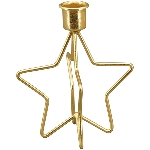 KerzenHalter Doré, gold, Metall, 12x12x13,5 cm