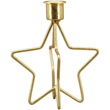 KerzenHalter Doré, gold, Metall, 12x12x13,5 cm