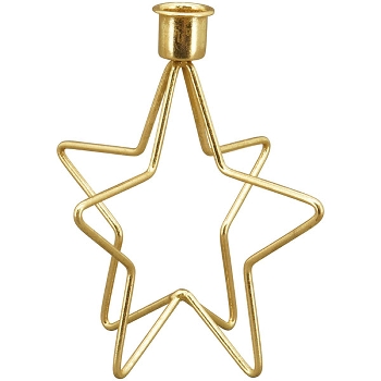 KerzenHalter Doré, gold, Metall, 16x16x18 cm