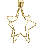 KerzenHalter Doré, gold, Metall, 16x16x18 cm