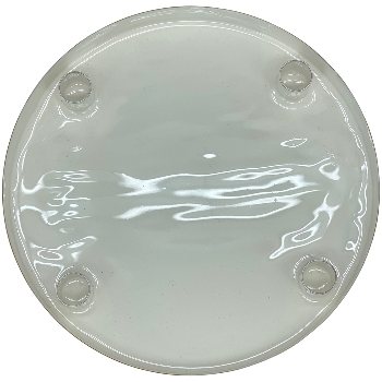 KerzenHalter EnameL, weiß, Metall, 25x25x3 cm