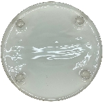 KerzenHalter EnameL, weiß, Metall, 25x25x3 cm