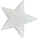 SternTablett EnameL, weiß, Metall, 38x38x2 cm