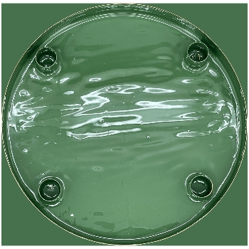 KerzenHalter EnameL, grün, Metall, 25x25x3 cm