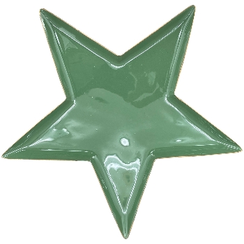 SternTablett EnameL, grün, Metall, 38x38x2 cm