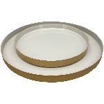 Tablett EnameL, beige, Metall, 15x15x1 cm