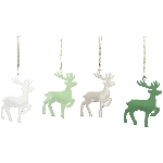 RentierHänger EnameL, weiß/mint/beige/grün, Metall