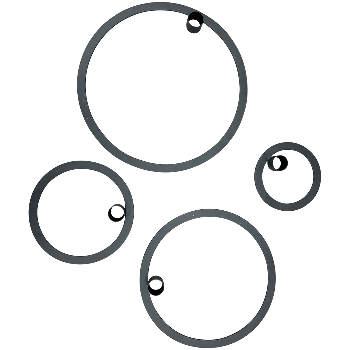 KerzenHalter Set/4 Sobre, schwarz, Metall, geeignet für 22 mm Stabkerzen-Ø