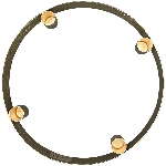 KerzenHalter Aurum, gold, Metall, 25x25x3 cm