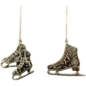 SchlittschuhHänger Aurum, gold, Alu, 10x0,4x11 cm, 10,5x0,4x9,5 cm